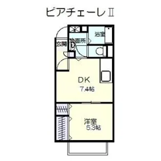 ピアチェーレ2【202号室】の間取り