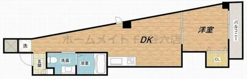 アパートメント谷町【8階】の間取り