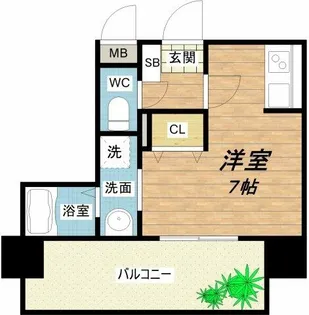 ドゥーエ森ノ宮【5階】の間取り