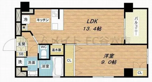 グレンパーク梅田北【14階】の間取り