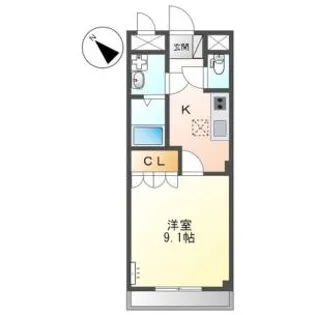 ロッソスクーデリア【103号室】の間取り