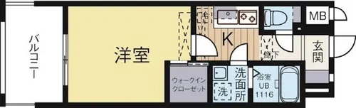 Rupieレジデンス赤坂南【302号室】の間取り