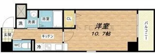 ウィング瓦町【5階】の間取り