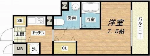 グランルージュ中之島南【12階】の間取り