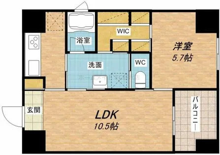 ルクレ堺筋本町レジデンス【12階】の間取り