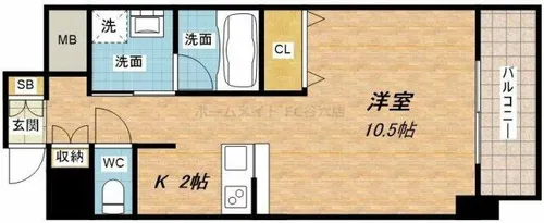 BRAVI上本町【6階】の間取り