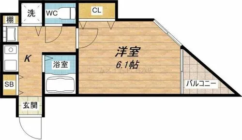 グローディア天満橋【6階】の間取り