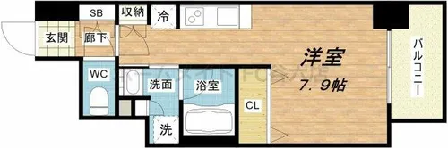 アーバネックス北浜【4階】の間取り