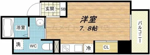 GRAND STEADY徳井町【9階】の間取り