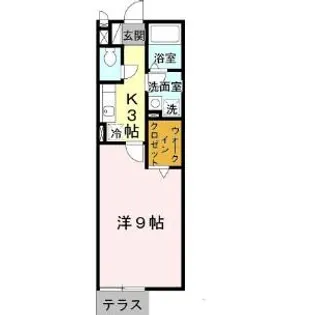 グランパルク・コーズ【101号室】の間取り