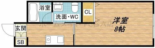 グランマーレ天満橋【6階】の間取り