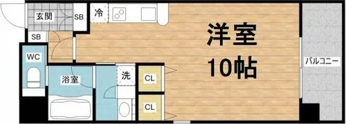 アーバネックス北浜【10階】の間取り