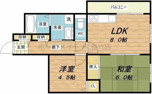 ゼンラフォーレ【4階】の間取り
