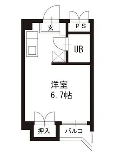 戸渡ビル【402号室】の間取り