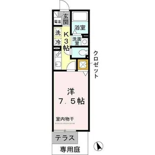 オーチャード【1階】の間取り