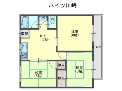 ハイツ川崎【2-D号室】の間取り
