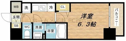 プレサンス高津公園ディオ【5階】の間取り