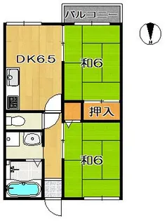 海の子ハイツ桃山【2階】の間取り