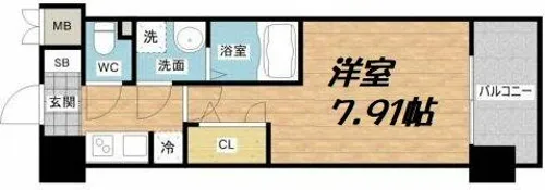 アーデン谷町【7階】の間取り