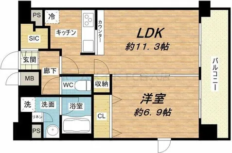 グランカリテ日本橋【12階】の間取り