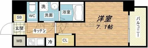 サムティ大阪GRAND EAST【7階】の間取り