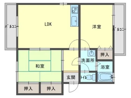 エクシード岸和田C【102号室】の間取り