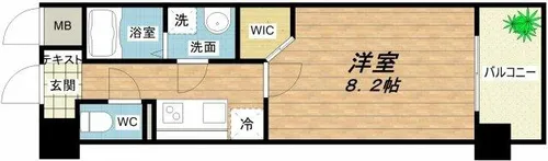 ドゥーエ森ノ宮【13階】の間取り