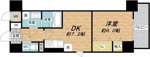 BROU上町台【8階】の間取り