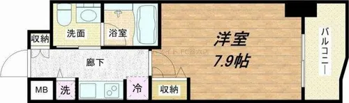 アーデン堺筋本町【4階】の間取り