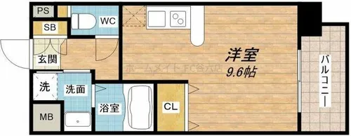 アーバンフラッツ上町【8階】の間取り
