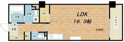 ロイヤルパークス桃坂【13階】の間取り
