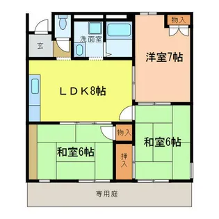 ヴィラ千代田【103号室】の間取り