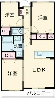 パインフィールド洛西【3階】の間取り