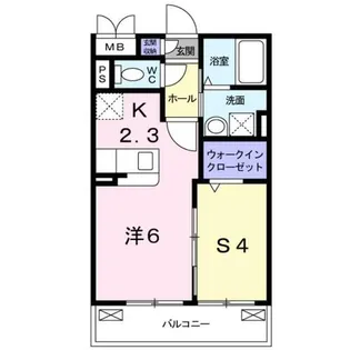 サザンウイング【1階】の間取り