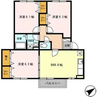 ラ・プリミエール城東【B201号室】の間取り