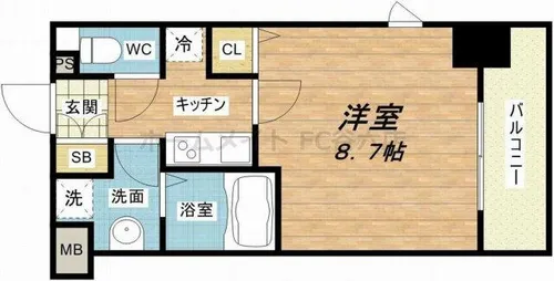 TLRレジデンス本町WEST【4階】の間取り