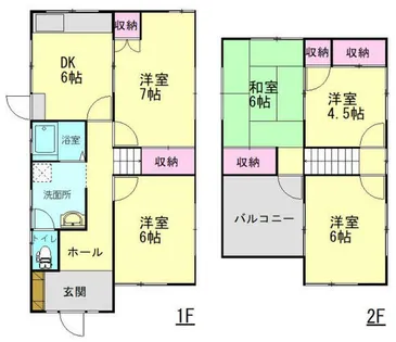兵庫県高砂市荒井町小松原2丁目【一戸建】の間取り