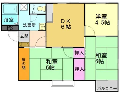 セルベーヌ高砂【202号室】の間取り