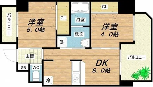 アーデンタワー本町イースト【9階】の間取り