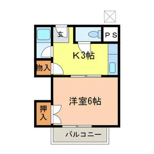 奥山ハイツC棟【201号室】の間取り