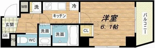 フォルトゥーナ南久宝寺【4階】の間取り