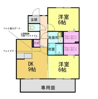 シュッド・エトワール【102号室】の間取り