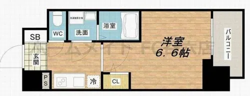 エスリード大阪城南グランデュクス【6階】の間取り