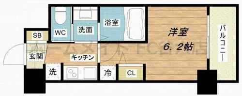 1Kの間取り画像