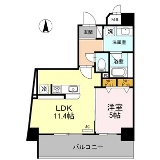 THE MED【201号室】の間取り