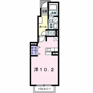 アミュ ロータス【1階】の間取り