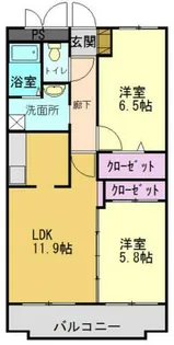 グリーンコート加古川2番館【204号室】の間取り
