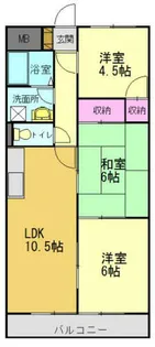 ソフィア21溝之口【204号室】の間取り