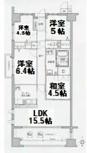 ソーラスフロント富船【2階】の間取り