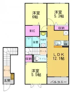 シャーメゾンミルボナール【203号室】の間取り